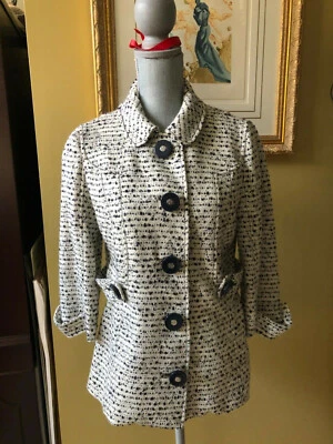 Chaqueta/Blazer Clásico Tory Burch Blanco y Negro Talla 10 Foto 1 de 3
