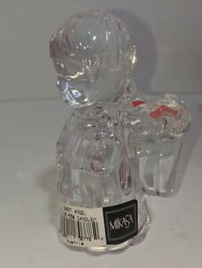 Mikasa Sweet Angel 4 inch Candle holder Excellent Condition Box Crystal Taper