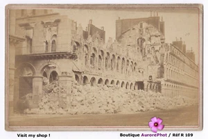 CDV CAB. 1871, RUINES DE PARIS, COMMUNE INSURRECTION, MINISTÈRE FINANCES -R109 - Imagen 1 de 1