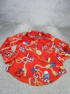 Zara Shirt Womens Large Red Tunic Long Sleeve Blouse NEW - Picture 1 of 8