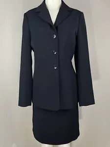 Caslon Career Blazer 3-Button Fully Lined Suit Jacket Sz 6 and Skirt Black Sz 10 - Picture 1 of 24