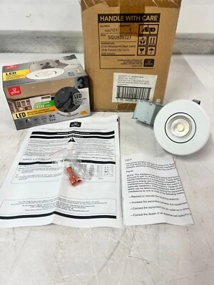 CAJA DE 4 Kits de Luz Empotrada LED Globo 3" 50W, Blanco con Punto Giratorio 9082101 Foto 1 de 4