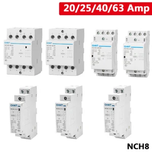 220V Single-Phase Modular AC Contactor 20-63A 11/20/22/40 Contact Din Rail Mount - Picture 1 of 12