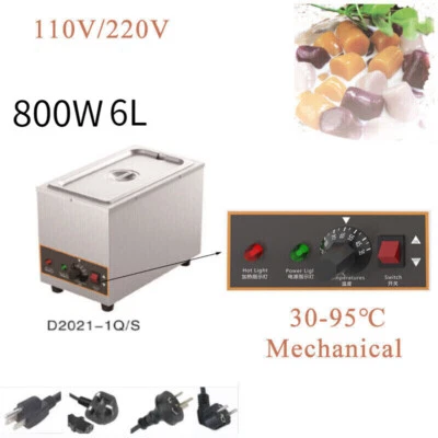 6L One Pots Electric Chocolate Melter Maker Mechanical Stainless Heater Machine - Image 1 of 4