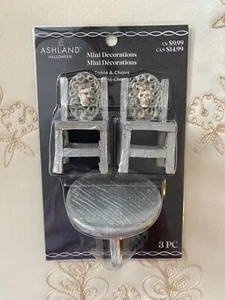 ASHLAND HALLOWEEN MINIATURES TABLE AND CHAIRS ~ NEW IN PKG SEANCE TABLE & CHAIRS - Picture 1 of 6
