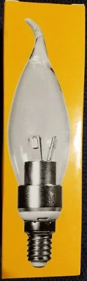Q-LITE C11 Bent Tip Candle Clear LED 25,000 Hrs Life Dimmable 120V Input / 3.5W  - Image 1 of 3