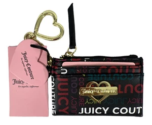 Juicy Couture Women's Black Multi Logo Glam Small Card Case-NWT - Picture 1 of 3
