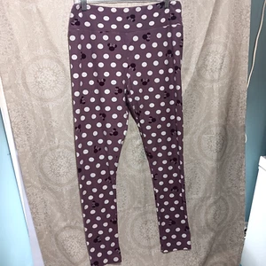 LularoLuLaRoe TC Leggings Minnie Mouse Purple Rare Disney Collab Fast Ship E26 - Picture 1 of 9