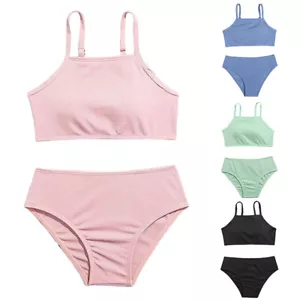 Sujetador bikini para niña Freebily bikini ajustable parte superior con traje de baño - Imagen 1 de 29
