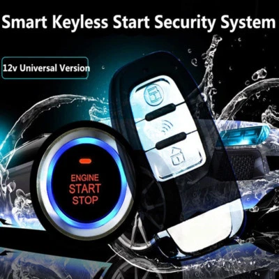 Car Engine Start Stop Button Remote Smart Key PKE Passive Keyless Entry System - Image 1 of 4
