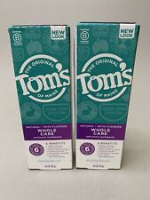 Lot of 2 Tom's of Maine Peppermint Toothpaste w Flouride 4 oz Exp. 4/2023 (102)