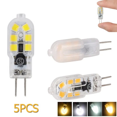 5X G4 Led Bulbs Clear/Milky White Shell Warm White Bulb 220v Corn Ac/Dc12v - Image 1 of 4