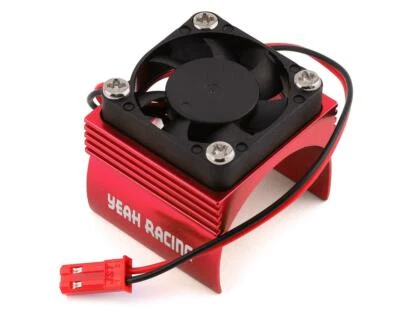 Yeah Racing Aluminum 540 Size Motor Heat Sink w/Cooling Fan (Red) - Image 1 of 3