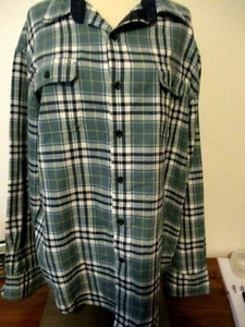 Izod Saltwater Mens XL Plaid Flannel Relaxed Classics Button Down Shirt (217-18) - Picture 1 of 6