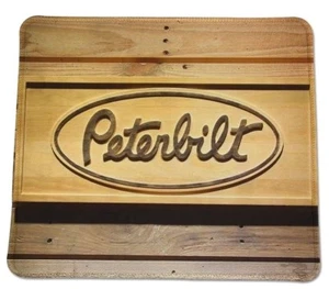 ALMOHADILLA DE RATÓN COMPUTADORA CON LOGOTIPO DE MADERA DE Peterbilt camión país antideslizante 9 x 7 pulgadas EE. UU. - Imagen 1 de 3
