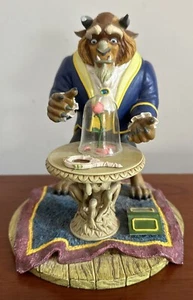 Disney LA BESTIA CON ROSA Figura 7.5" La Bella y la Bestia Figura Resina RARA - Imagen 1 de 10