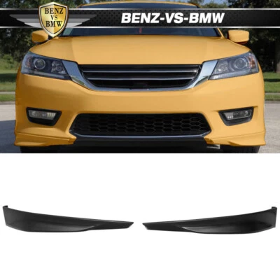 Fits 13-15 Honda Accord Sedan 4DR HFP Style Front Bumper Lip Unpainted Black PP Foto 1 de 4