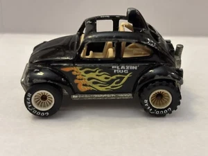 1983 Hot Wheels Baja Bug Black Real Riders White Hubs Blazin Bug 1:64 - Picture 1 of 6