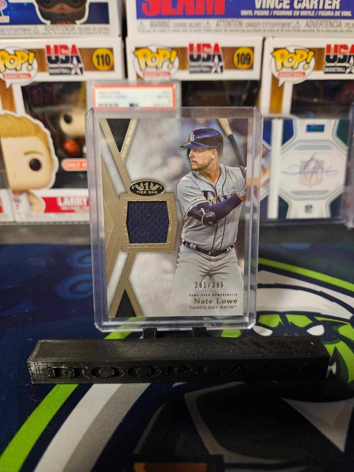 2020 Topps Tier One Relics #T1RNL Nate Lowe JERSEY Rays /395