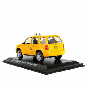 1/43 Ford Escape Hybrid Chicago-2005 Vehicle Yellow Taxi Car Model Vehicle Toy