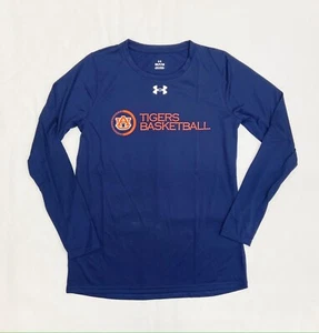 Under Armour Auburn Tigers Basketball LS Shirt Women's S Navy Blue Tee 1376852 - Picture 1 of 2