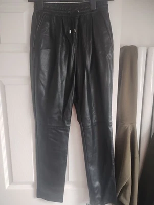 Next PVC Leather Look Trousers Size 6 Mint condition - Image 1 of 4