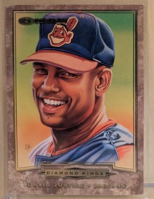 1998 Donruss DIAMOND KINGS #12 David Justice FINAL SERIAL NUMBER 10000/10000 - Image 1 of 2