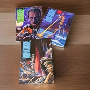 3 SADDLEBACK ILLUSTRATED FRANKENSTEIN JOURNEY CENTER OF THE EARTH WAR OF WORLDS - Picture 1 of 4