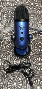 BLUE YETI USB MICROPHONE WITH FOAM MIC COVER MIDNIGHT BLUE - Picture 1 of 5