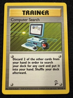 Pokemon Computer Search Rare 10/130 from Base Set 2 in LP+ condition! - Image 1 of 2