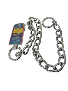 20" 4mm Würgekette Halsband für Hundetraining Qualität geschweißter Stahl verchromt - Bild 1 von 2