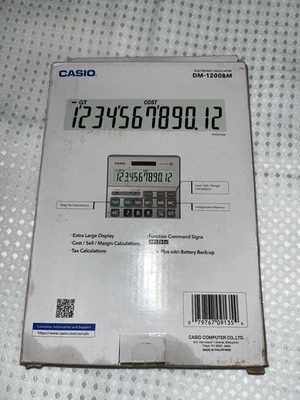 Casio Enterprises DM1200BM 12-digit LCD - Business Desktop Calculator Silver - Image 1 of 4