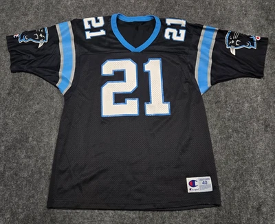 Camiseta De Colección Campeón Carolina Panthers #21 Tshimanga Tim Biakabutuka Talla 40 EE. UU. Foto 1 de 4