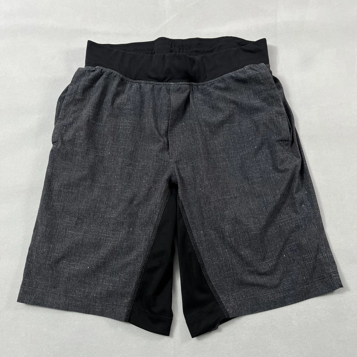 Solid Gray Flat Front Shorts for Men for sale | eBay