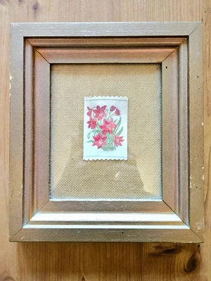 1930s Kensitas Silk Flower cigarette cards nine 9x8 inch framed - Image 1 of 4