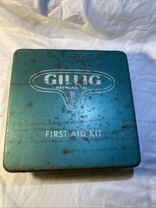 VTG Metal Rare Gillig Bros Hayward, Cal. First Aid Kit 1 Open Rest Are Sealed - Picture 1 of 18