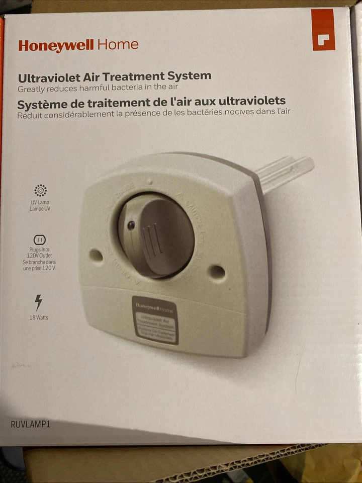 Sistema de tratamiento de aire ultravioleta UV conducto de microdefensa Honeywell RUVLAMP1 HVAC Foto 1 de 2