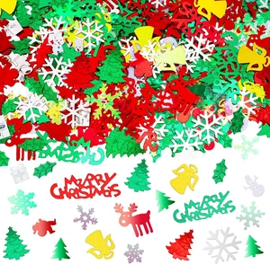 Christmas Day Confetti Glitter Table Decorations Party Scatter Confetti, Red Gre - Picture 1 of 7