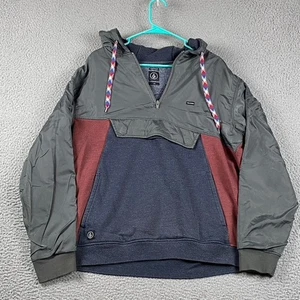 Sudadera con capucha Volcom Ripper para hombre grande bloques de colores gris rojo azul en muy buena condición - Imagen 1 de 8