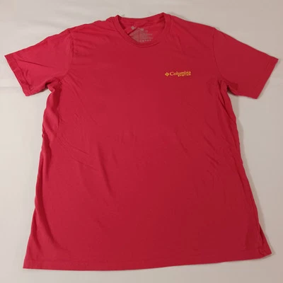 Camiseta Columbia PFG masculina feminina salmão rosa manga curta gola redonda tamanho grande - Imagem 1 de 4