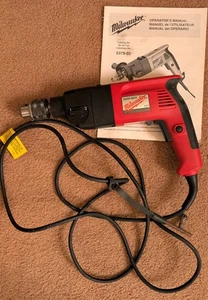 VTG MILWAUKEE 1/2 inch Heavy Duty Hammer Drill #5378-02 with Booklet One Owner - Picture 1 of 2