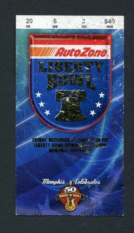 2004 Liberty Bowl Game Ticket Stub Boise State Broncos Louisville Cardinals Cover