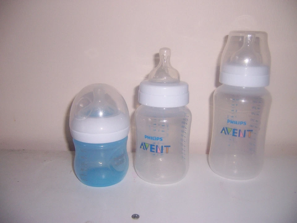 Avent Lote Biberones Azul Transparente Grisbag Foto 1 de 1