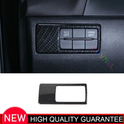 Interruptor de faros de fibra de carbono para Mazda 6 Atenza 2017-2019 marco de control moldura 1* Foto 1 de 4