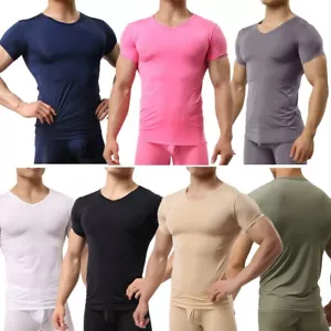 Men Compression T-Shirt Base Layer Short Sleeve Undershirts Running Sports Tops - Picture 1 of 29
