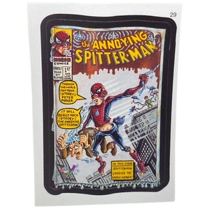 Wacky Packages Annoying Spitterman Tarjeta Adhesiva Serie 3 2006 Topps Spiderman - Imagen 1 de 2