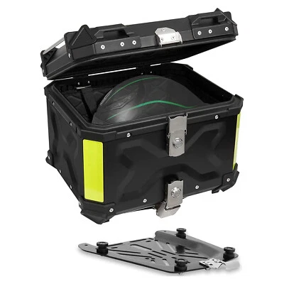 Maleta trasera impermeable 45L negra para equipaje de motocicleta maletero scooter Foto 1 de 4