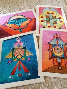 YANTRA MANDALA acquerelli quadro astratto esoterico arte spirituale meditazione - Foto 1 di 23