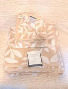 Charter Club Elite Bath Towels Hand Towels Wash Cloths Desert Leaves Pattern  - Picture 1 of 5