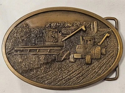 NUEVO BERGAMOTA 1977 EDICIÓN LIMITADA COSECHADORA CONMEMORATIVA HEBILLA DE CINTURÓN Foto 1 de 4